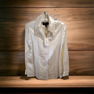 Marc‎ Jacob Collection Vintage Runway Ivory Blouse Top Shirt Sz 8~ 2.13.2019 NWT